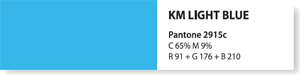 KM LIGHT BLUE pantone 2915c C65% M9% R91+G176+B210