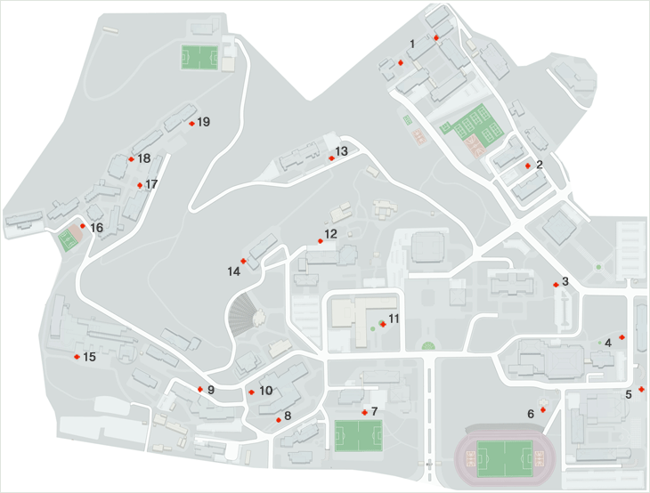 계명대학교 성서캠퍼스 흡연가능구역은 아래와 같습니다. 