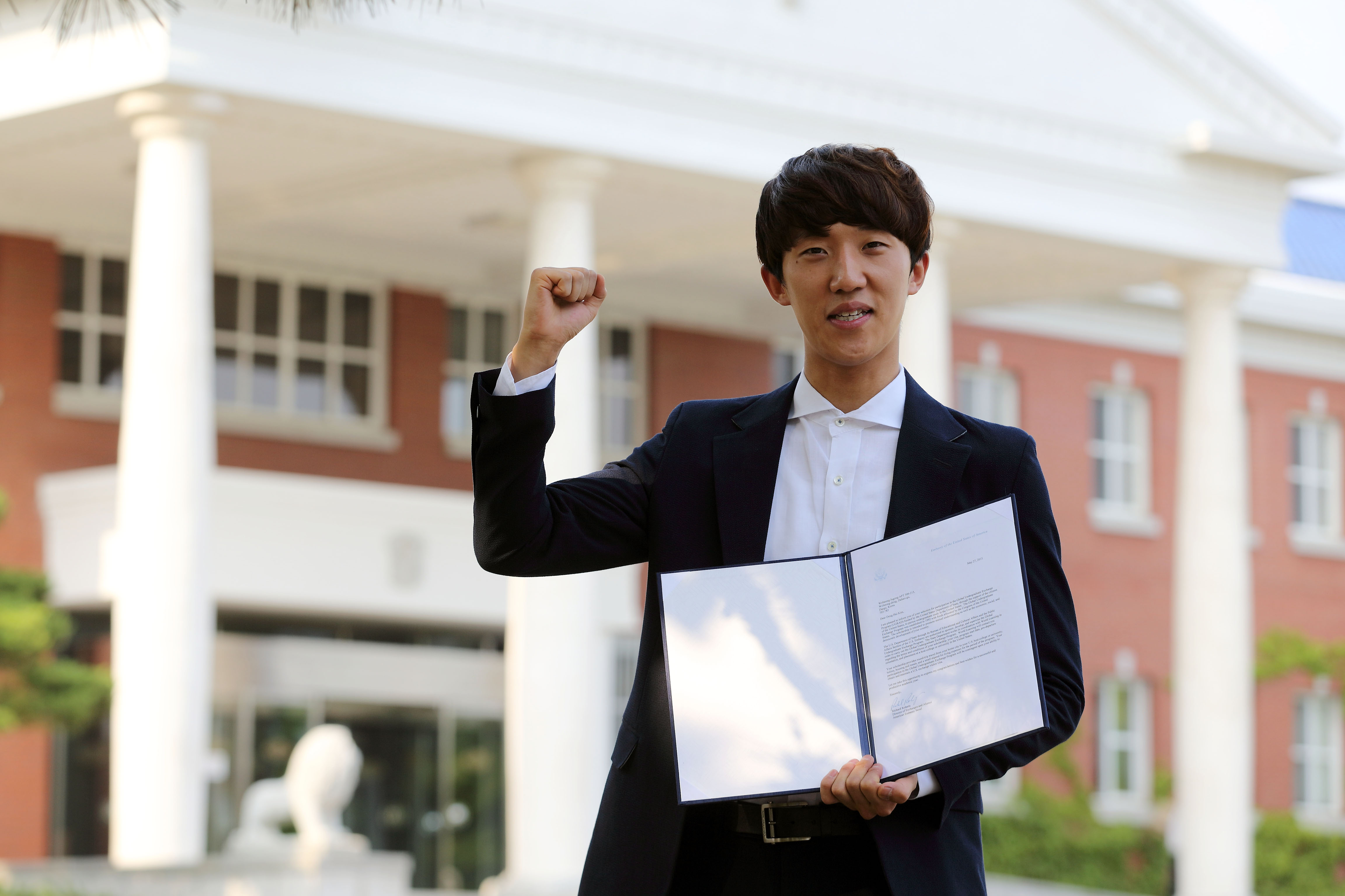 Kim Dong-hwi was selected for the Global Undergraduate Exchange Program (UGRAD)