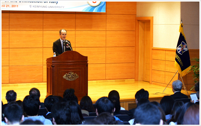 A Special Lecture Delivered by Sergio Mercuri, the Ambassador of Italy to Korea